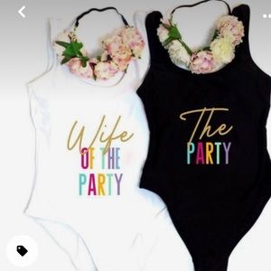 Wife of the party one piece swimsuit